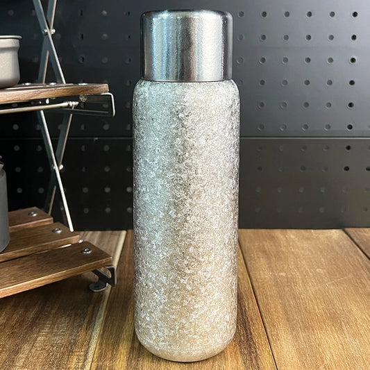 Titanium 600ml Vacuum Insulated Water Bottle Keeps Hot Or Cold Travel Tumbler Thermal Insulation Cup for Hiking Camping Picnic